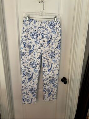 Lilly Pulitzer Blue & White Nautical Print Pants